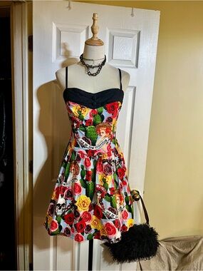 Hell Bunny | Dresses | Hell Bunny Pinup Halter Dress Space Unicorn Pegasus  Panda Pockets Retro M Blue | Poshmark
